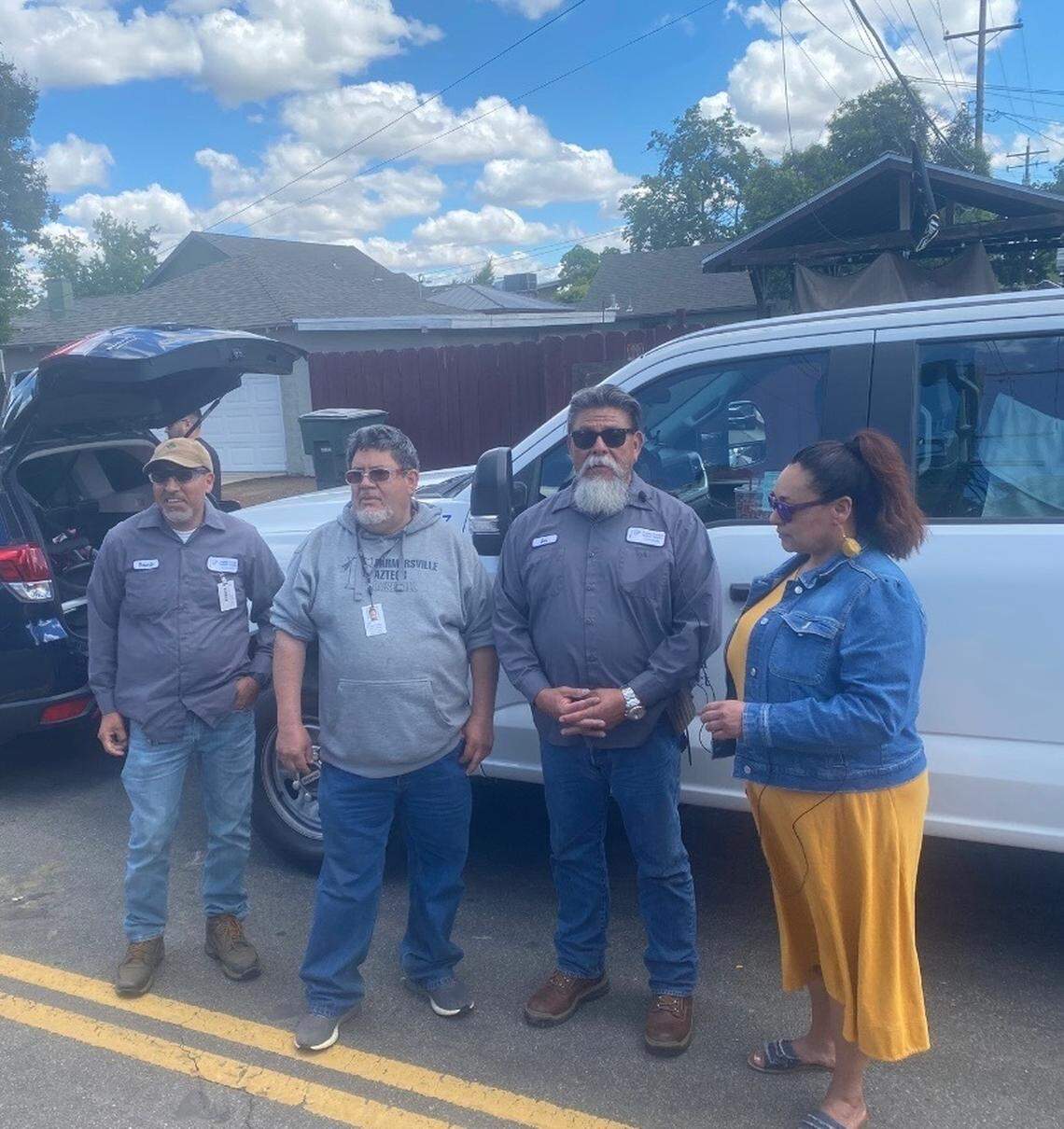 Four good Samaritans sprang into action to help the children, with Gerald Garcia, second from right, remarking, “You got to do what you got to do.”
