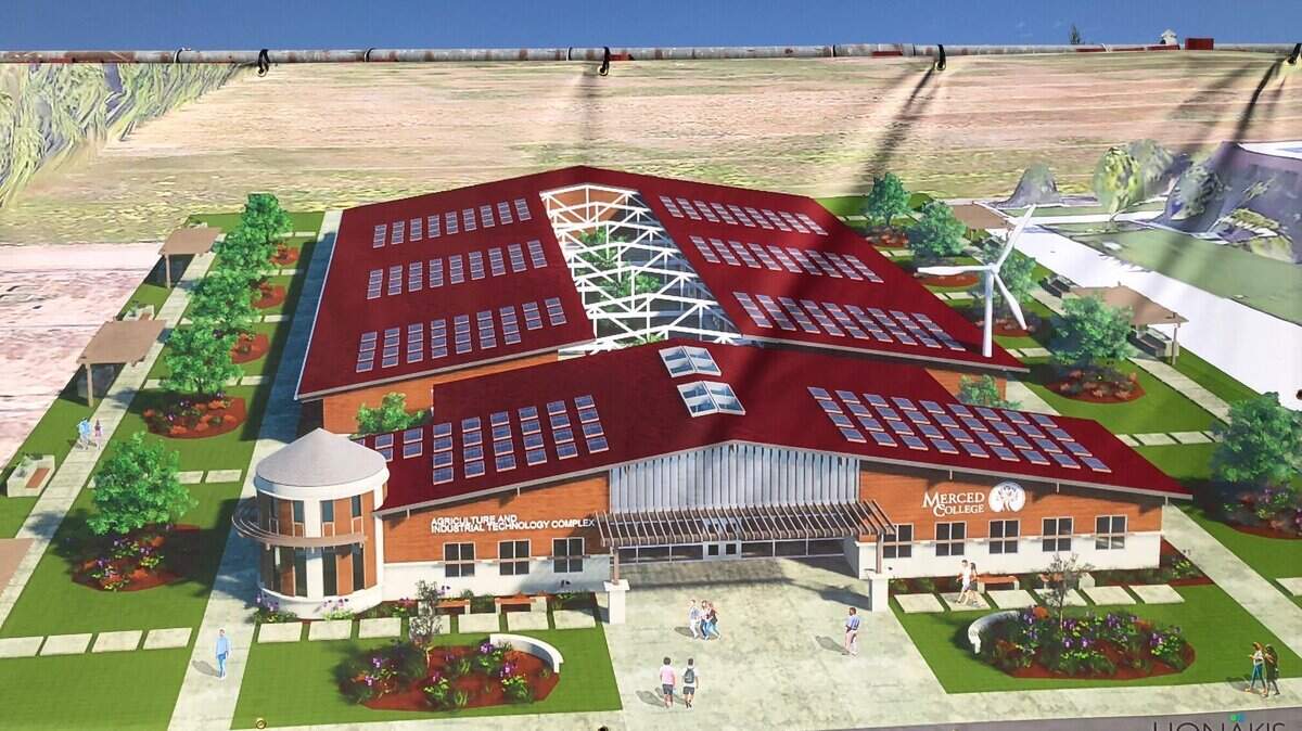 A rendering of the planned new Agriculture and Industrial Technology facilities at Merced College.
