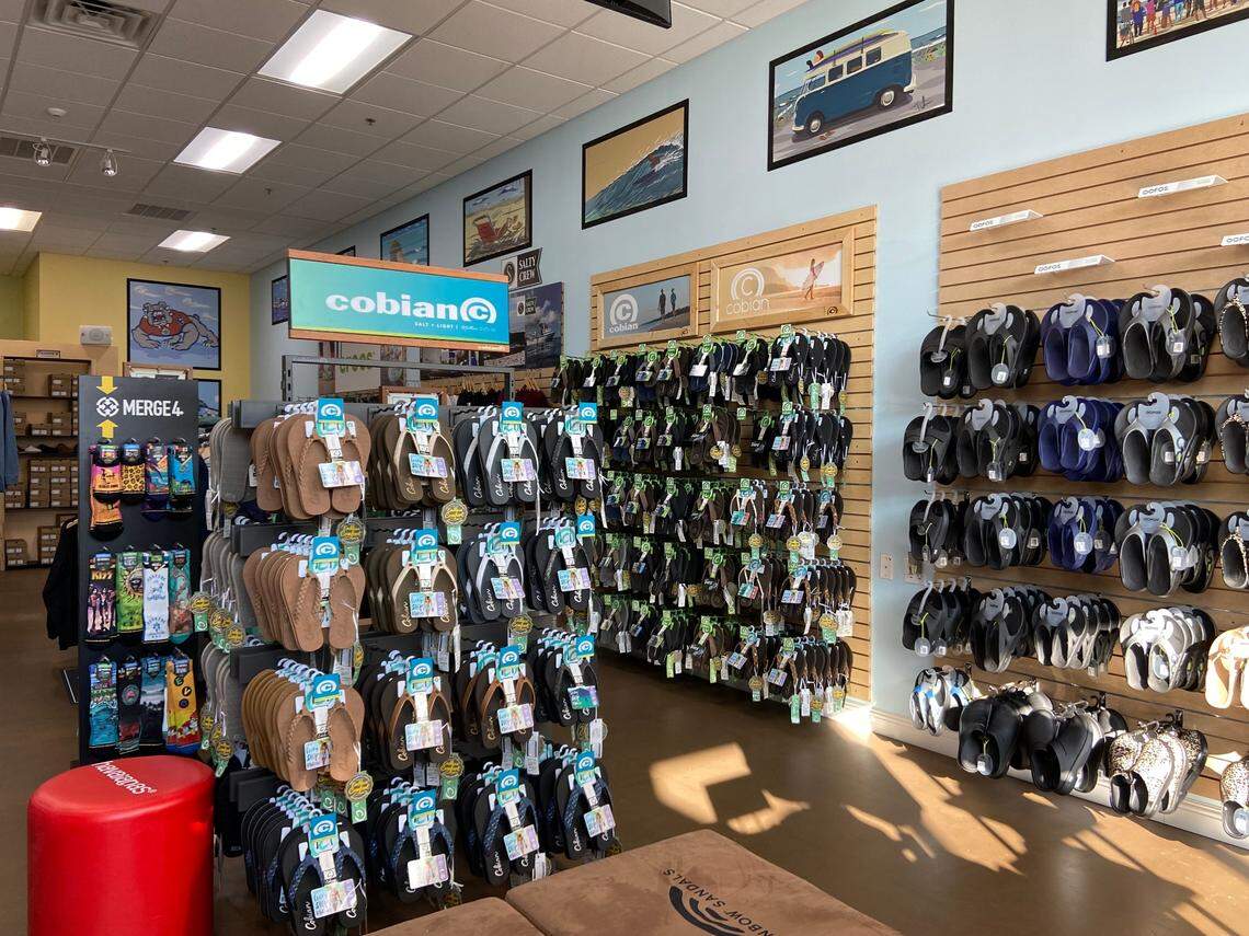 Flip Flop Shops and Shoes opened this fall at Campus Pointe near Fresno State. The store sells flip flops, Crocs, hiking boots, slippers, clothing and more.