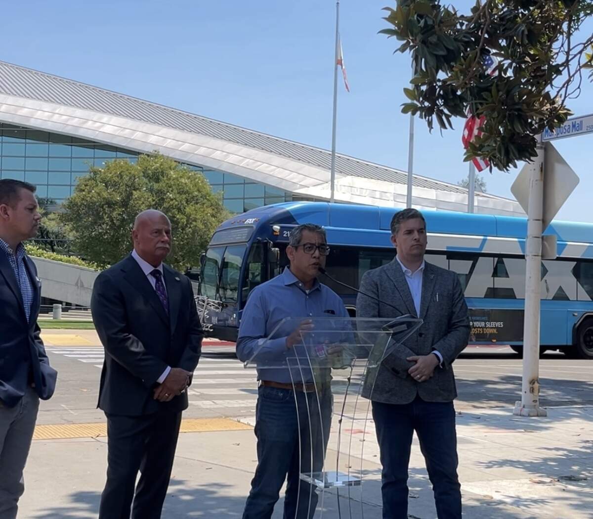 The resolution to formally support Better Roads, Safe Streets was brought forward at Thursday’s council meeting by Councilmembers Nick Richardson, Tyler Maxwell, Miguel Arias and Mayor Jerry Dyer, who hosted a news conference prior to the vote.