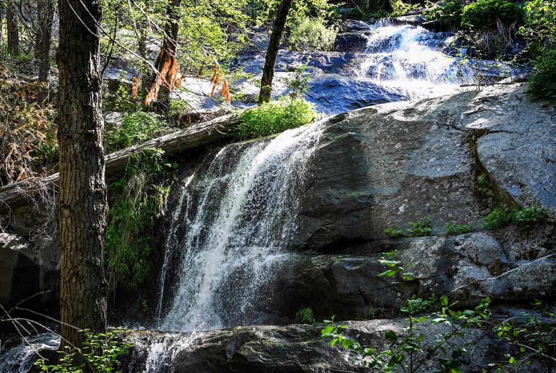 The walk to Crystal Cave in Sequoia National Park requires a half-mile hike but the views are quite pleasant and include sites of waterfalls along the way.