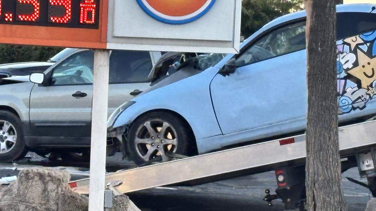 Police responded to a two-vehicle crash that sent four people to the hospital in Fresno, California on Friday, May 22, 2026.