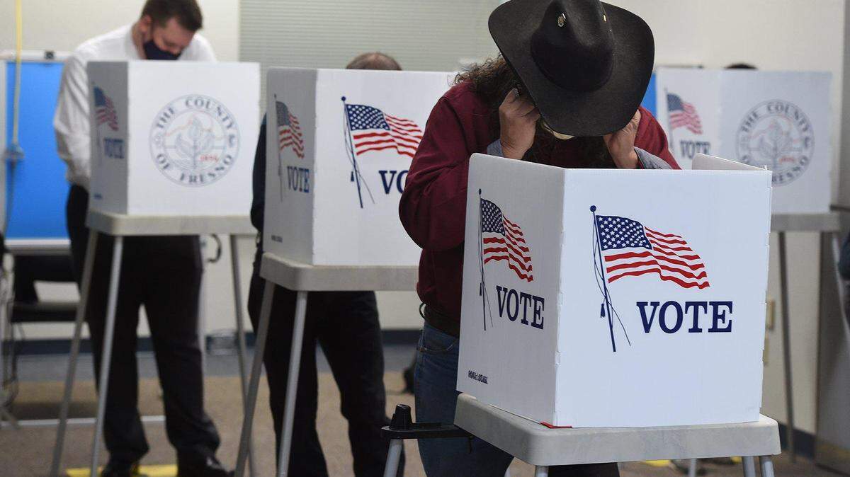 Voters cast their ballots at the downtown Fresno county elections office in the 2021 gubernatorial recall election. Fresno State political science professor Lisa A. Bryant notes how American elections were not always open to all.
