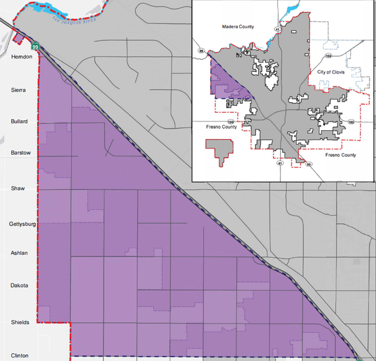 Plan area for the West Area Neighborhood Specific Plan.
