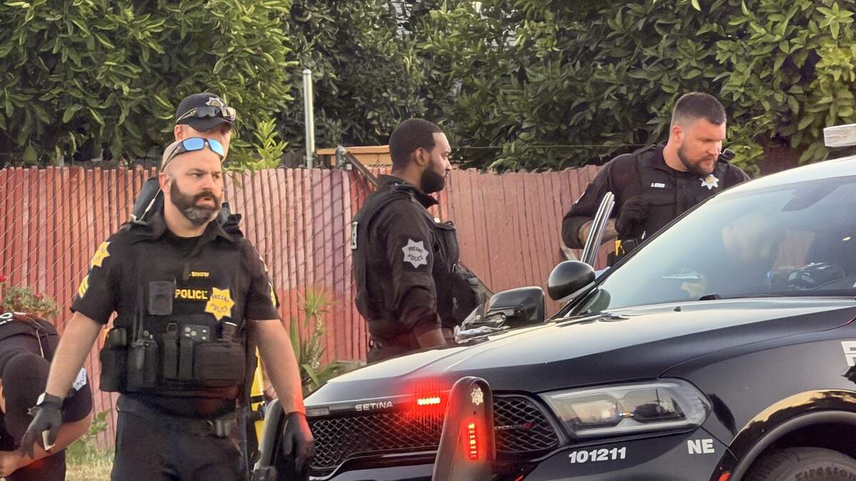 Officers arrested a man who allegedly broke a window at a home in Fresno, California on Sunday, June 21, 2026.
