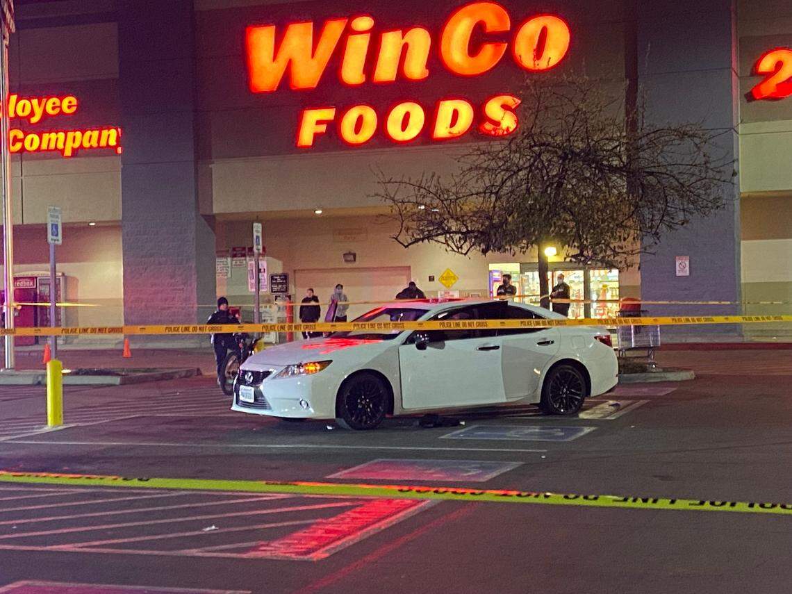 A man drove himself to a Winco parking lot after he was shot in Fresno on Friday, Jan. 21, 2022.
