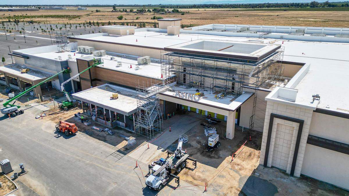 Construction on the North Fork Mono Casino and Resort, which sits right off Highway 99 between the Avenue 17 and Avenue 18-1/2 exits, nears completion on Tuesday, April 14, 2026. 