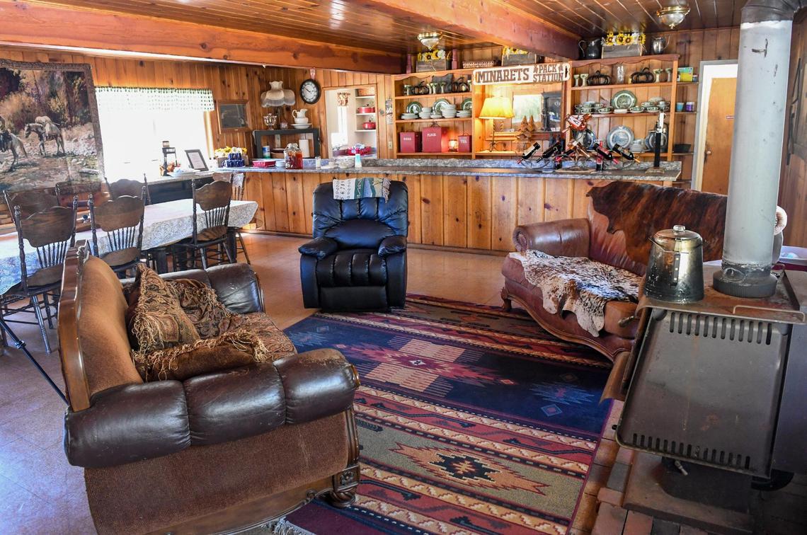 The inside of the main building at Minarets Pack Station is shown cleaned up on Friday, June 11, 2021 after heavy smoke and ash covered the area during last year’s Creek Fire. The owners of the station say they are ready for business this summer.