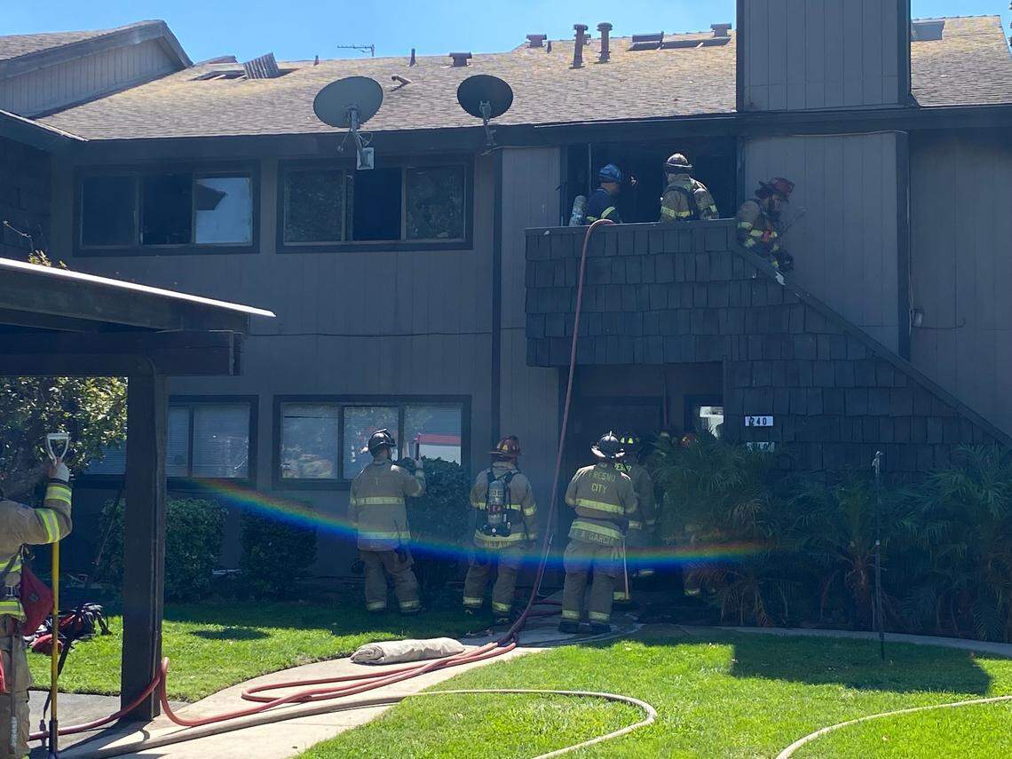 A fire in a condominium displaced at least two people Wednesday, Sept. 21, 2022, in a complex with a history of fires, according to a Fresno Fire Department spokesperson.