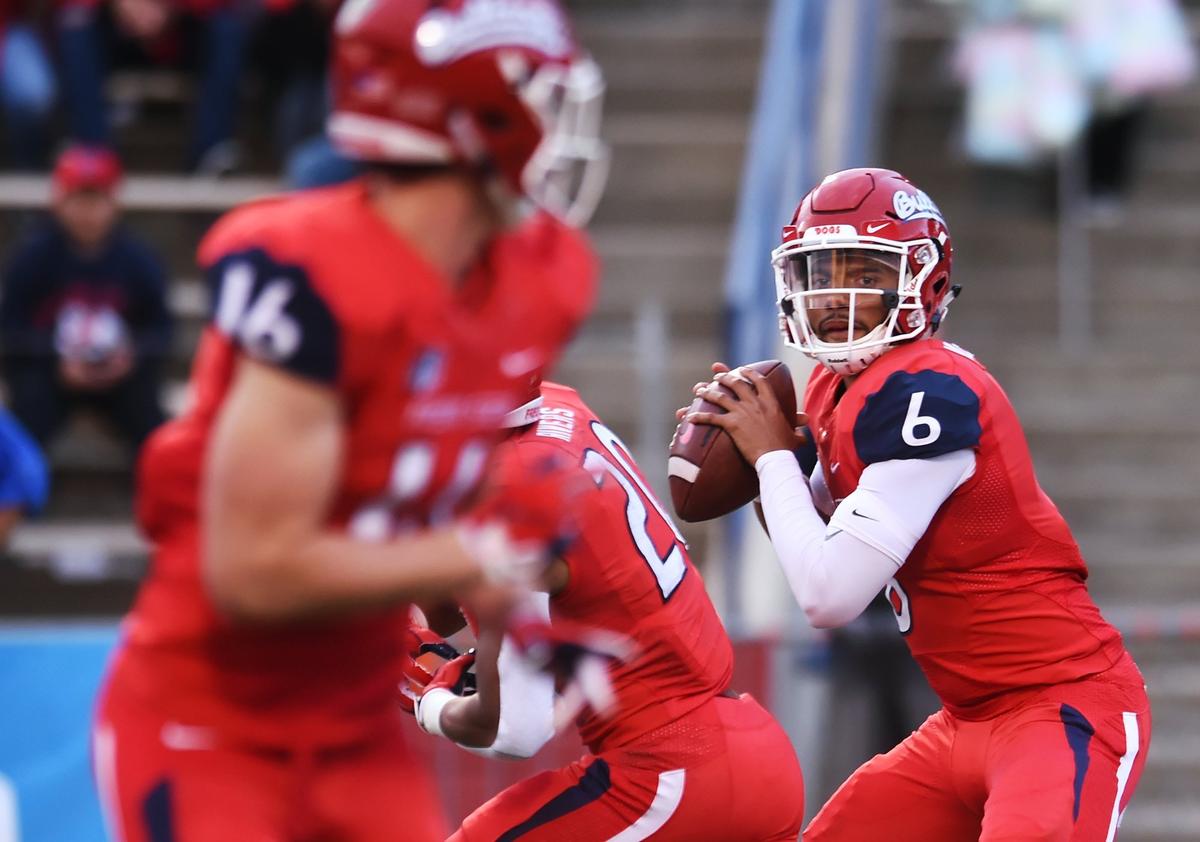 Fresno State quarterback Marcus McMaryion  could prove a valuable weapon in the run game in the Bulldogs match up against the Arizona State Sun Devils in the Las Vegas Bowl, Saturday, Dec. 15, 2018. The Fresno State quarterback has rushed the ball 54 times for 322 yards and seven touchdowns, excluding sacks.