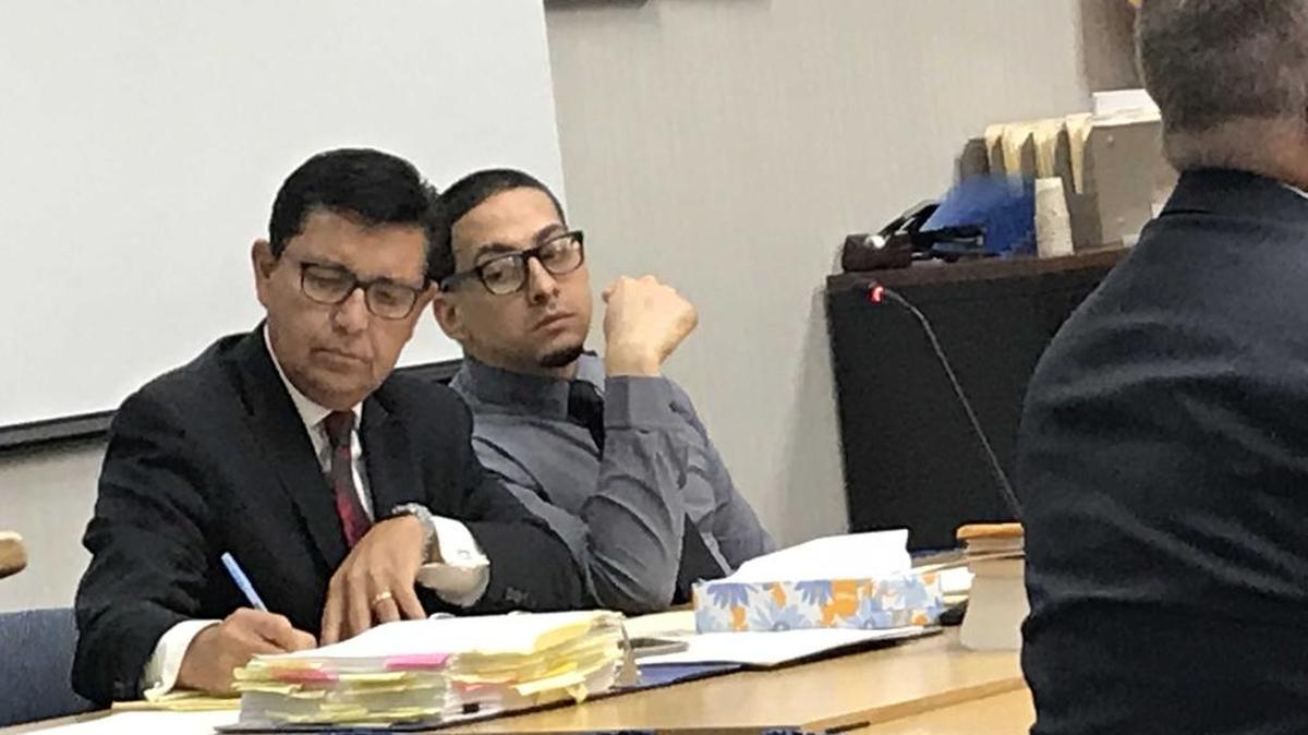 Defendant Jose Canas looks over the shoulder of attorney Ralph Torres at the start of his second trail for murder in October 2018. The Fresno County District Attorney’s Office on Thursday, Jan. 17, 2019 moved to dismiss the murder charge against him after two hung juries.