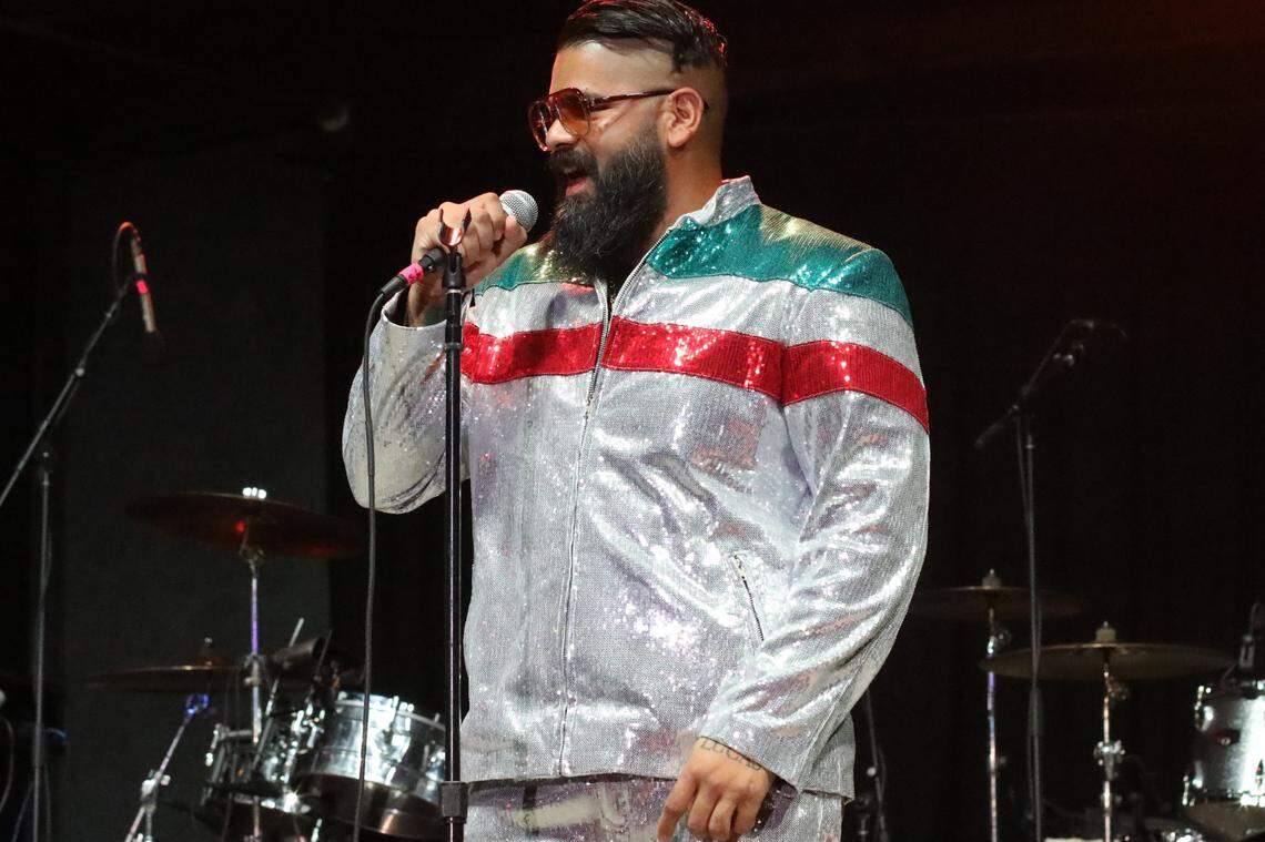 Mi Banda el Mexicano se presentó en el Paul Paul Theater durante el Festival de la Quebradita en los terrenos de la Gran Feria de Fresno el 8 de octubre del 2023. .