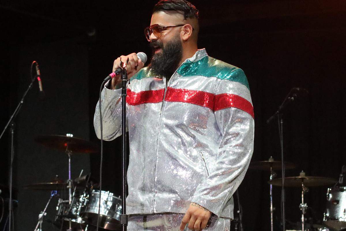Mi Banda el Mexicano se presentó en el Paul Paul Theater durante el Festival de la Quebradita en los terrenos de la Gran Feria de Fresno el 8 de octubre del 2023. .