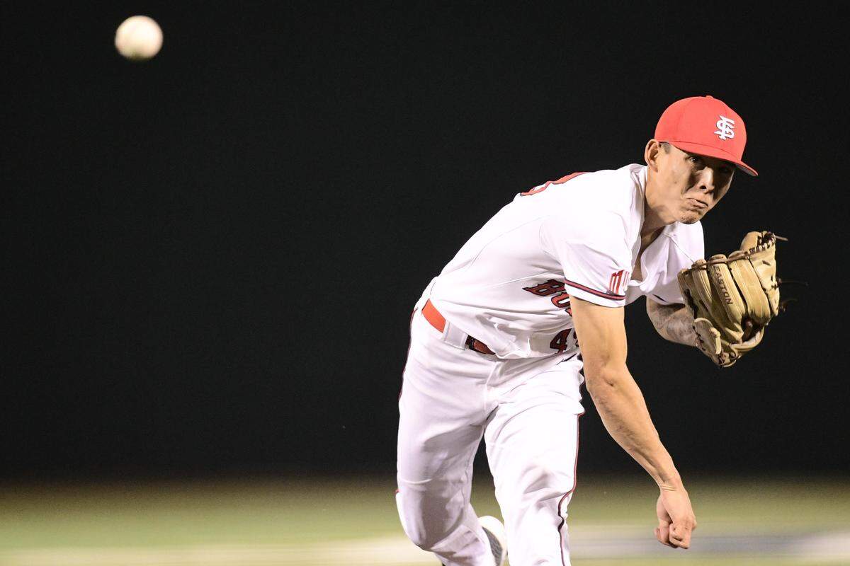 Fresno State right-hander Oscar Carvajal was 4-0 with an ERA of 2.68 last season when the Bulldogs won the Mountain West Conference regular-season and tournament championships. Carvajal struck out 48 batters in 40 1/3 innings.