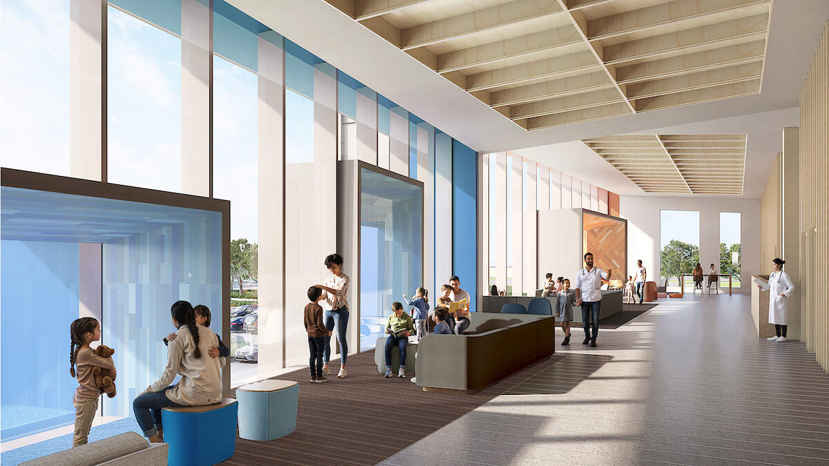 A rendering shows what the future Ambulatory Pavilion could look like on the Madera County campus of Valley Children’s Healthcare.