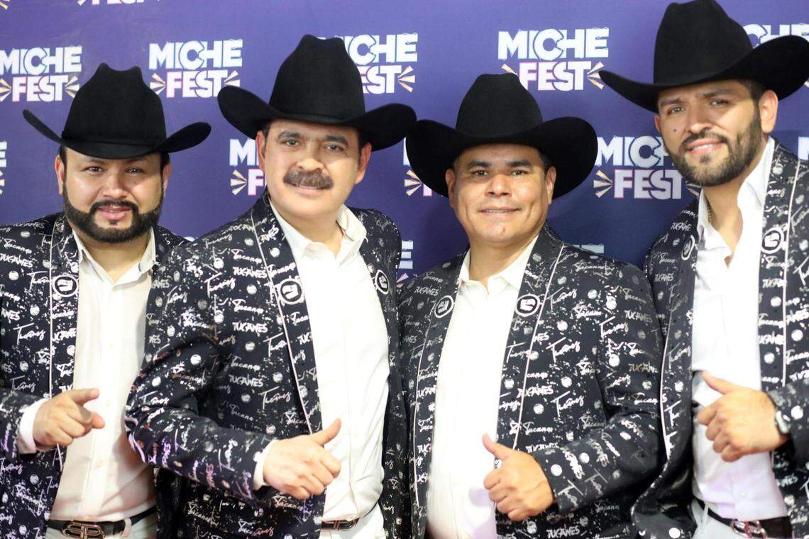 Los Tucanes de Tijuana después de su presentación en el festival MicheFest en Granite Park en Fresno el 19 de agosto del 2023.