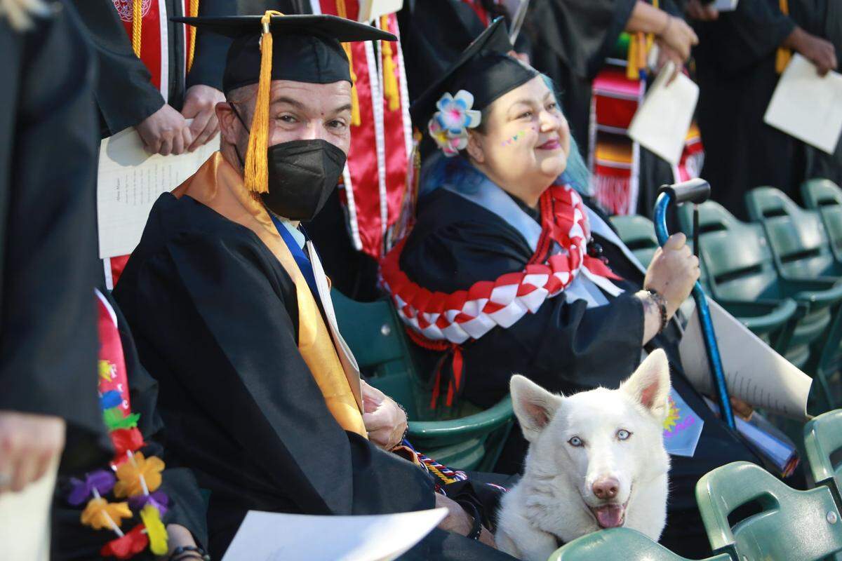 Fresno City College graduates during the commencement ceremony Friday night (June 3) at Chukchansi Park.