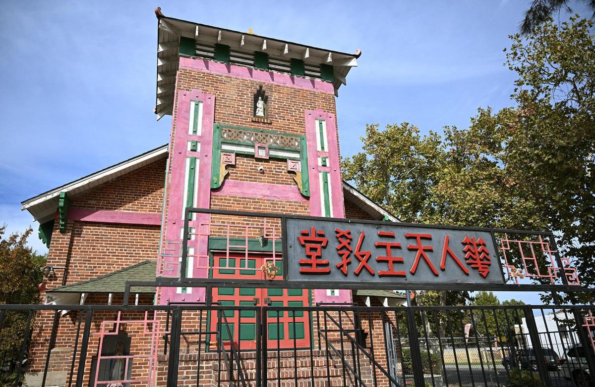 St. Genevieve Catholic Church in Chinatown reflects its Chinese background in design inside and out. Photographed Sunday, Oct. 27, 2024, in Fresno.