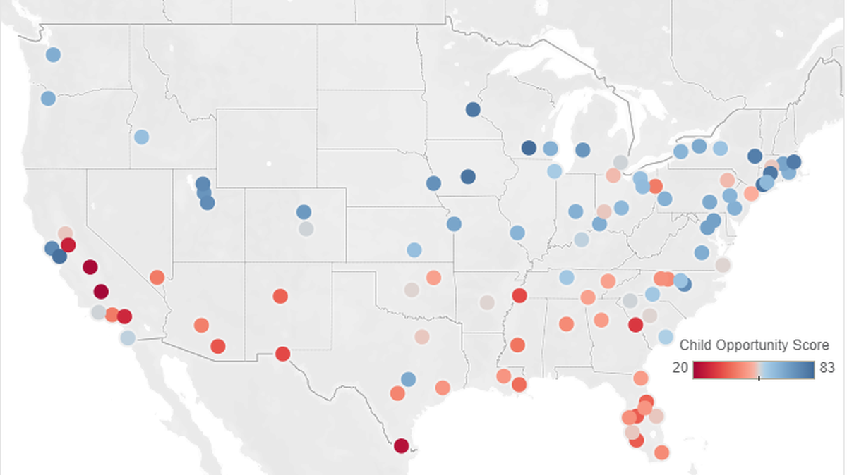 Fresno is considered the second worst metro area in America to raise children based on the Child Opportunity Index (COI), according to a new study from Brandeis University. The study measures and maps the quality of resources and conditions that allow children to reach their full potential.