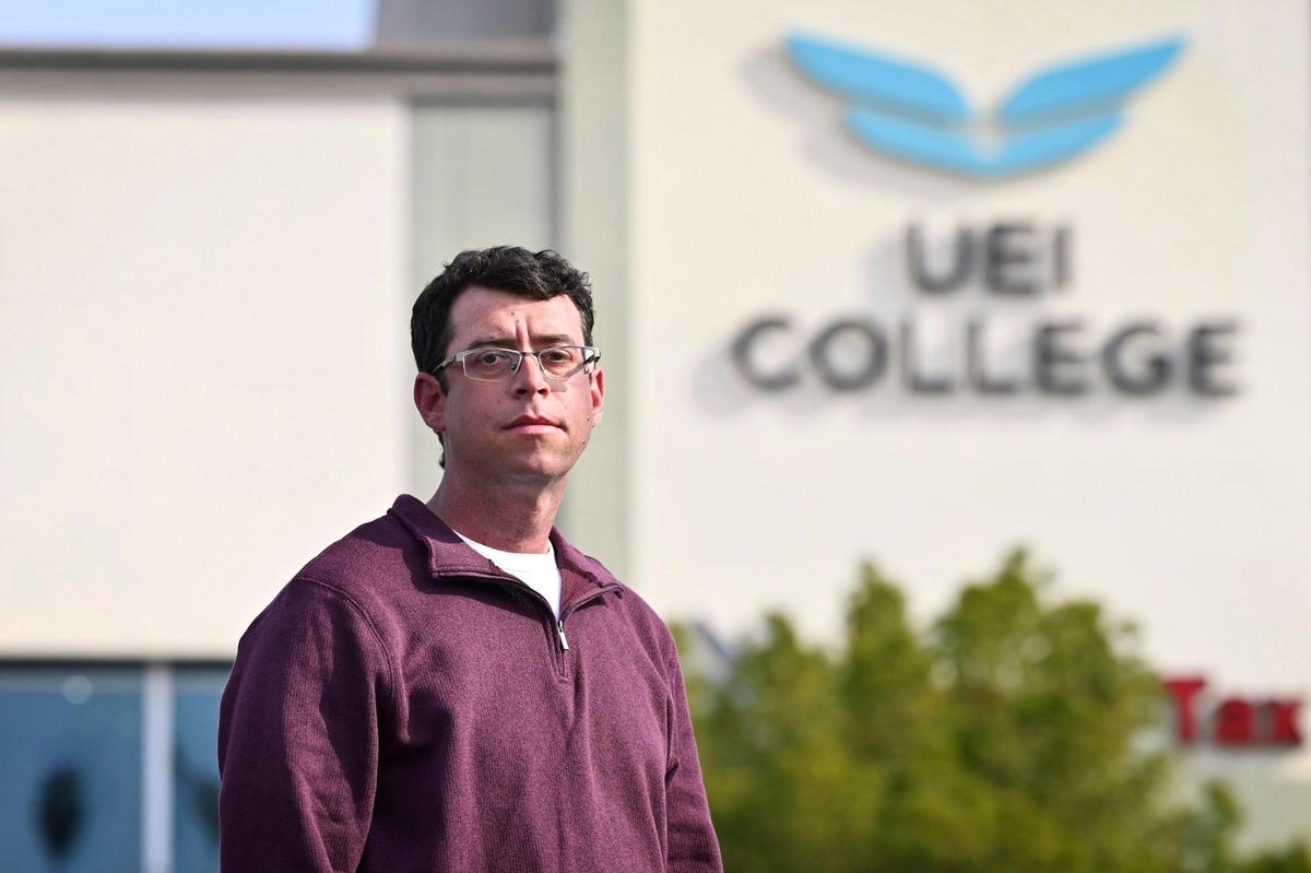 Joshua Jones is part of a lawsuit against UEI College Fresno, a trade and vocational college, for failing to live up to its promises. Photographed Friday, Jan. 31, 2025 in Fresno.