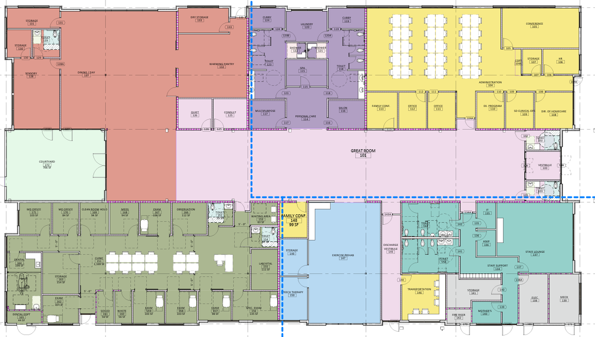 A site plan presented to the city of Fresno Planning Commission shows what the inside of the senior care center planned to go up in the Granite Park area would include.