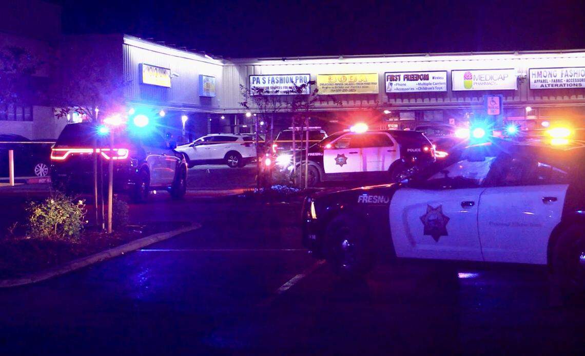 Shots were fired outside a Fresno, California, restaurant in an incident that left an employee hurt Saturday, Dec. 30, 2023.