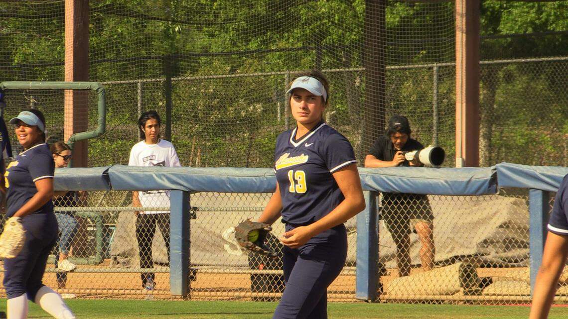 Monache pitcher Morgan Hunter pitched a one-hitter and struck out nine in a 2-0 victory over Wasco for the Central Section Division III championship at Margie Wright Diamond on Friday, May 27, 2022.