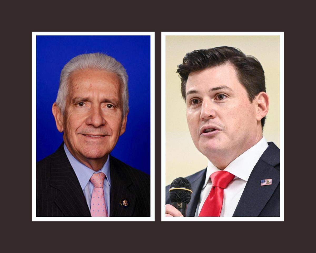 Congressman Jim Costa, left, and Republican challenger Michael Maher.