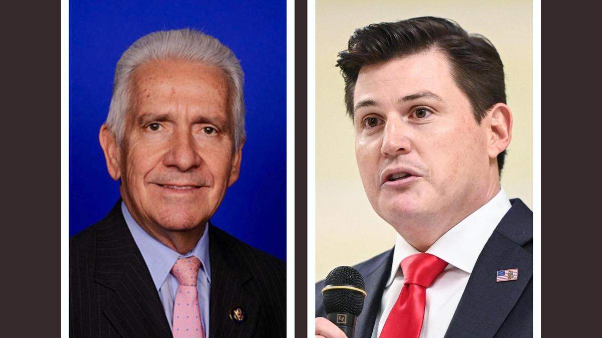 Congressman Jim Costa, left, and Republican challenger Michael Maher.