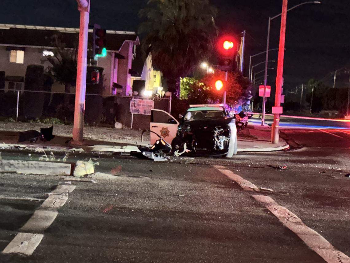 Fresno police were pursuing an attempted murder suspect from Los Angeles County prior to the crash.