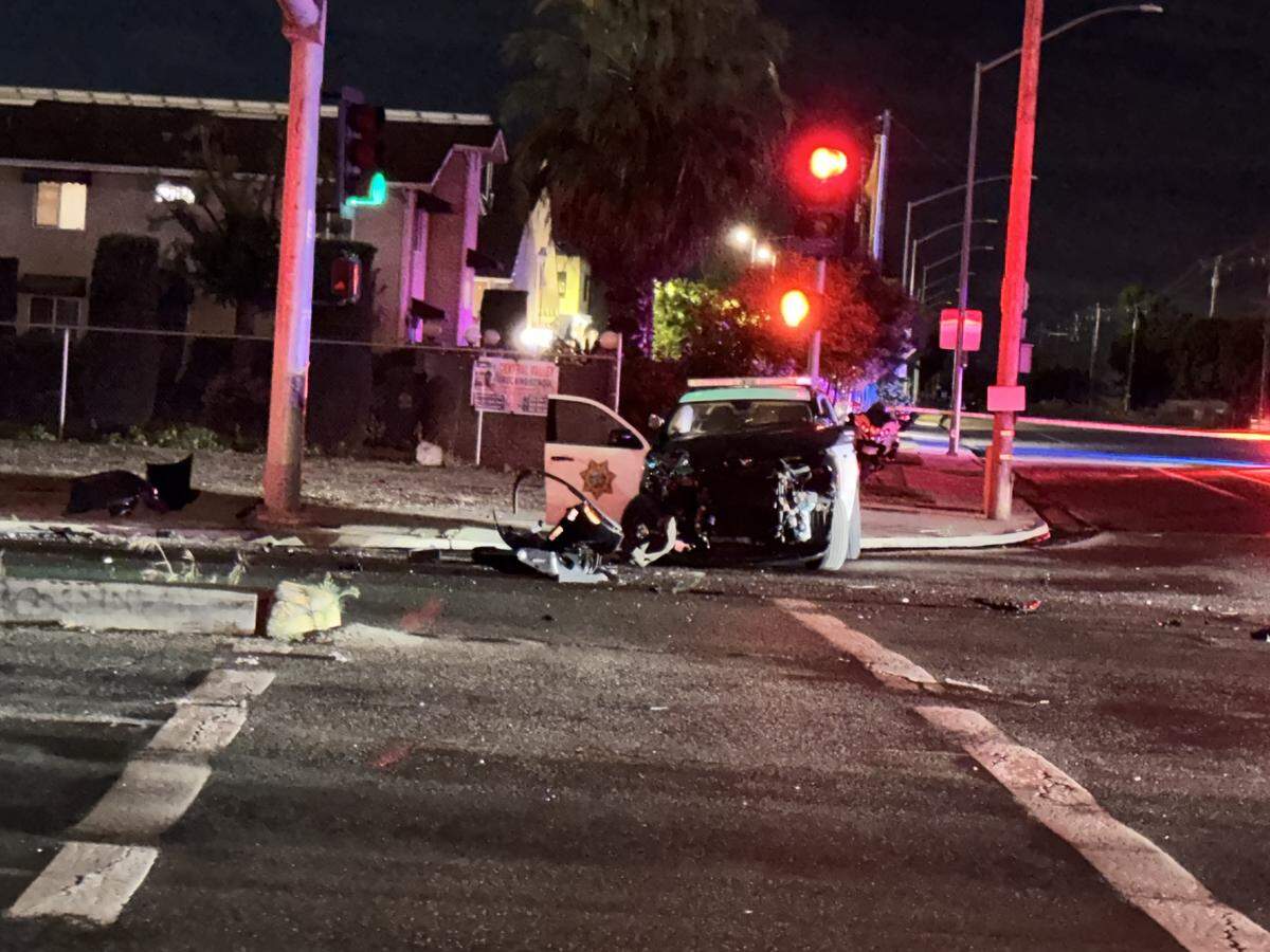 Fresno police were pursuing an attempted murder suspect from Los Angeles County prior to the crash.