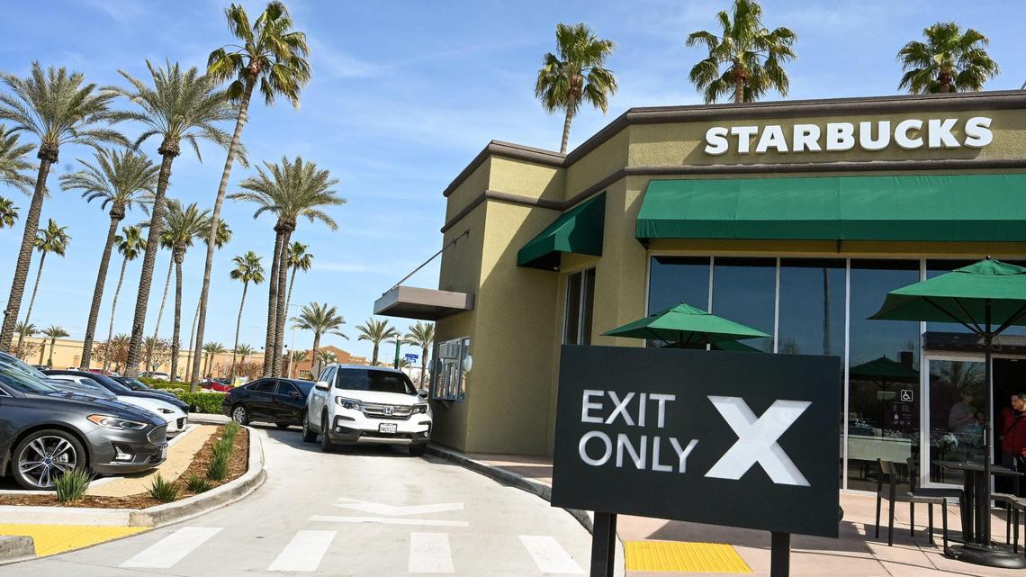 What was once two different Starbucks locations in the River Park shopping center is now one with a drive-thru.