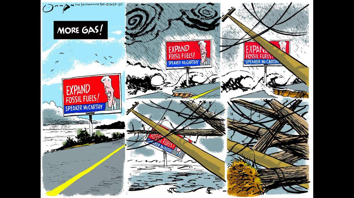 Speaker Kevin McCarthy’s stance on oil drilling contradicted by climate change and powerful storms.