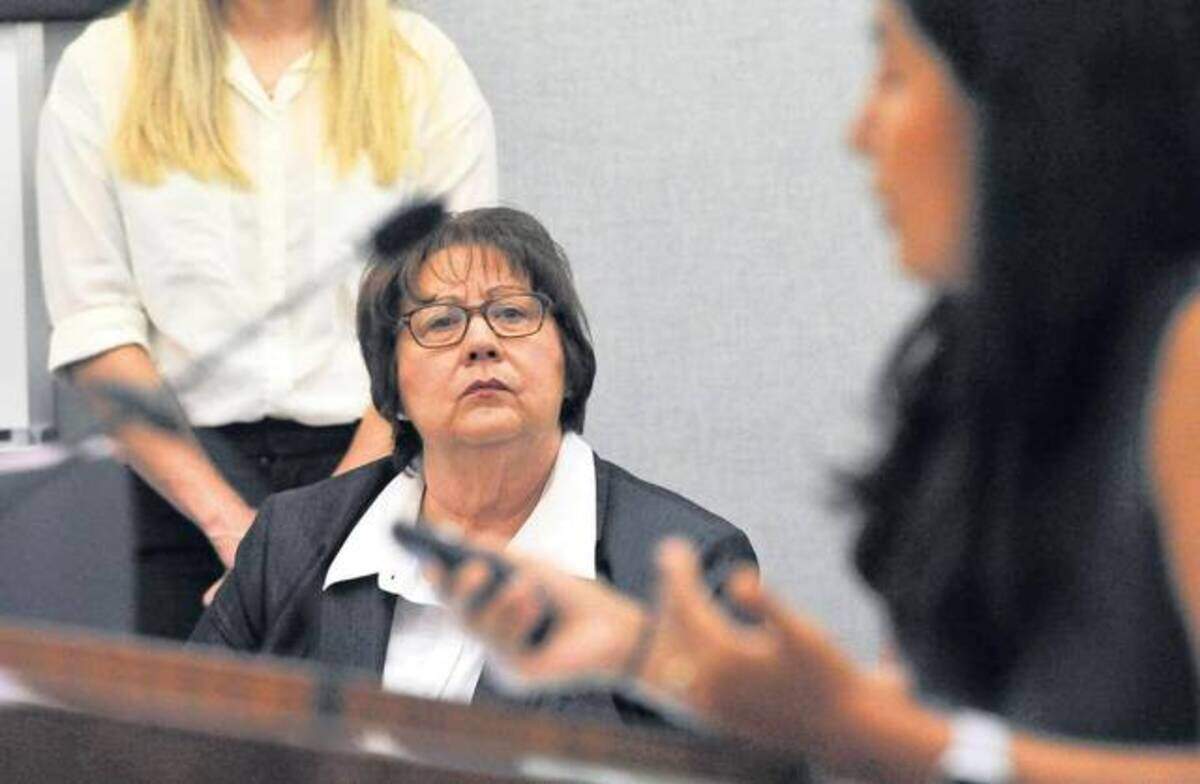 Fresno County Sheriff Margaret Mims, center, during Tuesday’s public forum under the Transparent Review of Unjust Transfers and Holds, better known as the TRUTH Act.