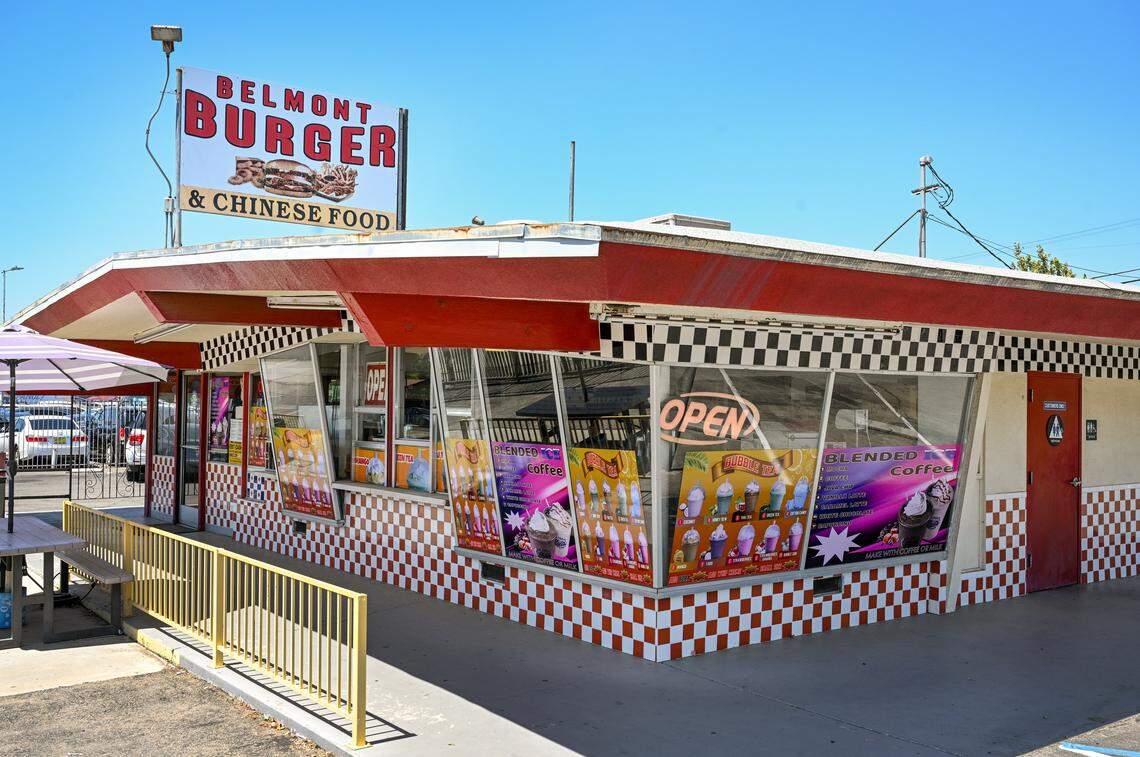 Belmont Burger is a burger stand that also has Chinese food and is located on Belmont between Cedar and Maple avenues.