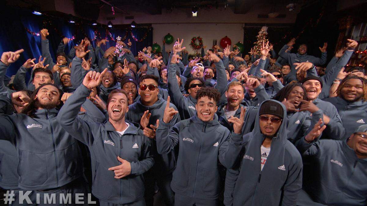 Fresno State players got to be on the Jimmy Kimmel Live! show Wednesday night as a leadup event to Saturday’s L.A. Bowl when the Bulldogs play Washington State.