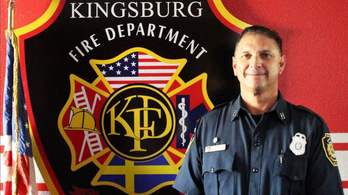 Kingsburg Fire Captain Kevin Clark, seen in an undated photo, was severely injured when he was hit by a driver in December 2020.