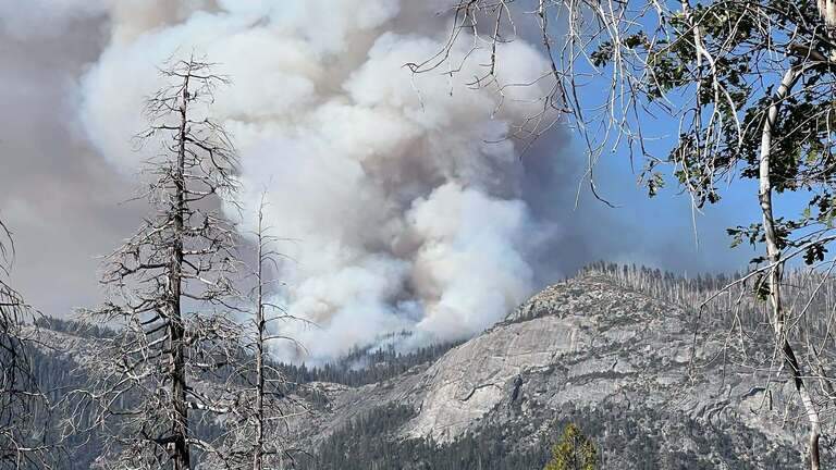 Fire, smoke visible from Yosemite’s Wawona Road. Some trails closed as ‘Dome Fire’ burns