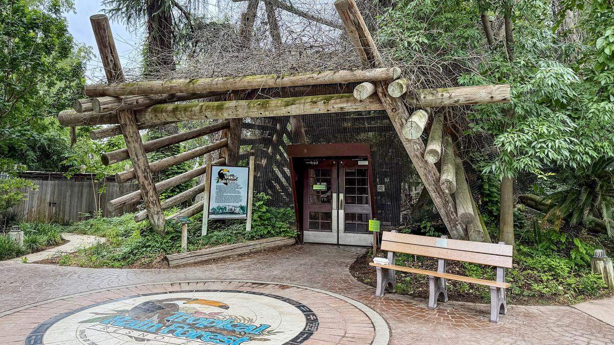 The entrance to the Tropical Rainforest Aviary is shown in an undated photo. The zoo announced that the aviary will close on July 5, 2026. It says it is outdated and no longer supports the needs of the animals. 