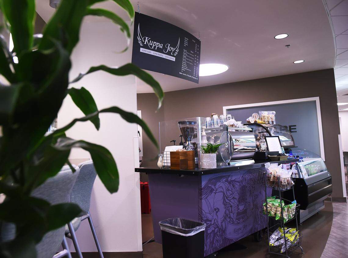 Kuppa Joy, located at cCare Cancer Center, serves coffee and tea, and bakery items as well as Rappit Up vegan and vegetarian food, photographed Thursday, July 12, 2019 in Fresno.