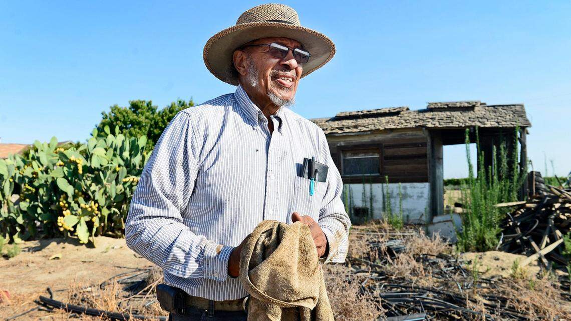Will Scott Jr. grows vegetables near Raisin City on a farm he bought after retiring from the phone company more than a decade ago. The well on a rental property he has there is going dry, so he is unable to rent it. “We’re on the verge of losing a lot,” he says. As for how long he can keep the farm going: “I’m crossing my fingers and saying a few prayers.”