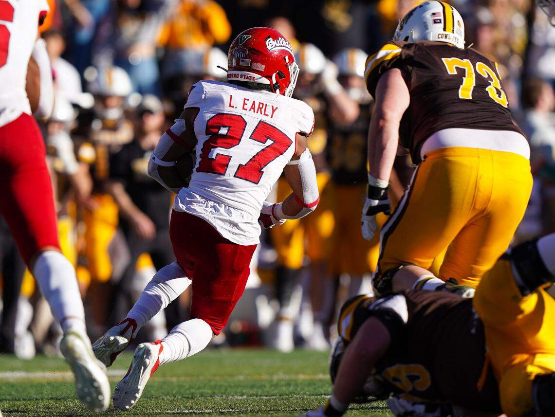 Oct 16, 2021; Laramie, WY, USA; Fresno State Bulldogs defensive back LJ Early (27) against the Wyoming Cowboys at War Memorial Stadium. Mandatory Credit: Troy Babbitt-UW Media-Athletics