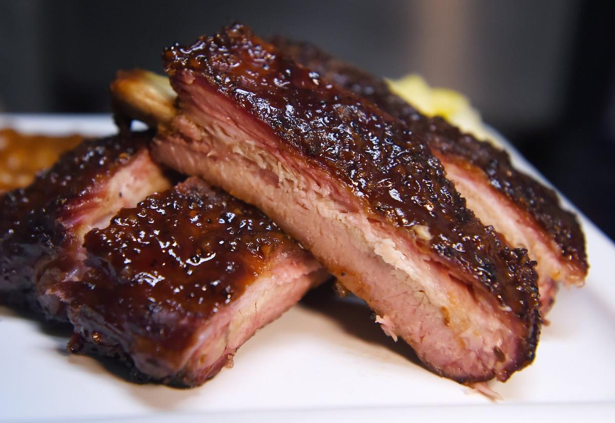 Baby back ribs to be served at Mega Texas Barbeque Friday, Feb. 1, 2019 in Fresno.