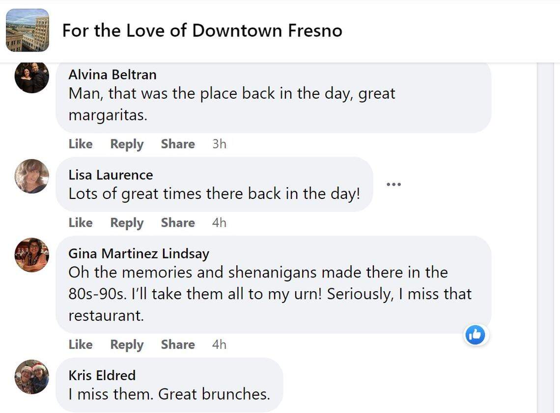 Members of the Facebook group For the Love of Downtown Fresno mourned El Torito Mexican restaurant, which was torn down Friday.