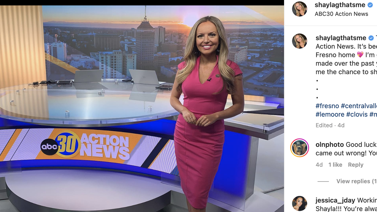 Shayla Girardin, a weather woman and reporter for ABC30, announced she is leaving the Fresno market.