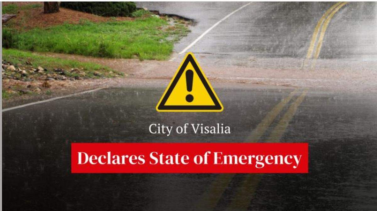The city of Visalia issued an emergency alert in anticipation of possible flooding Tuesday morning.