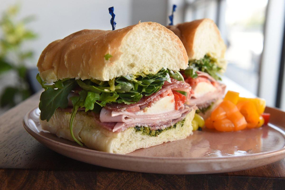 The Goodfellas sandwich at MOTO Delicatessen and Bodega, with mortadella, dry salami, soppressata and fresh mozzarella is pictured in this Fresno Bee file photo.