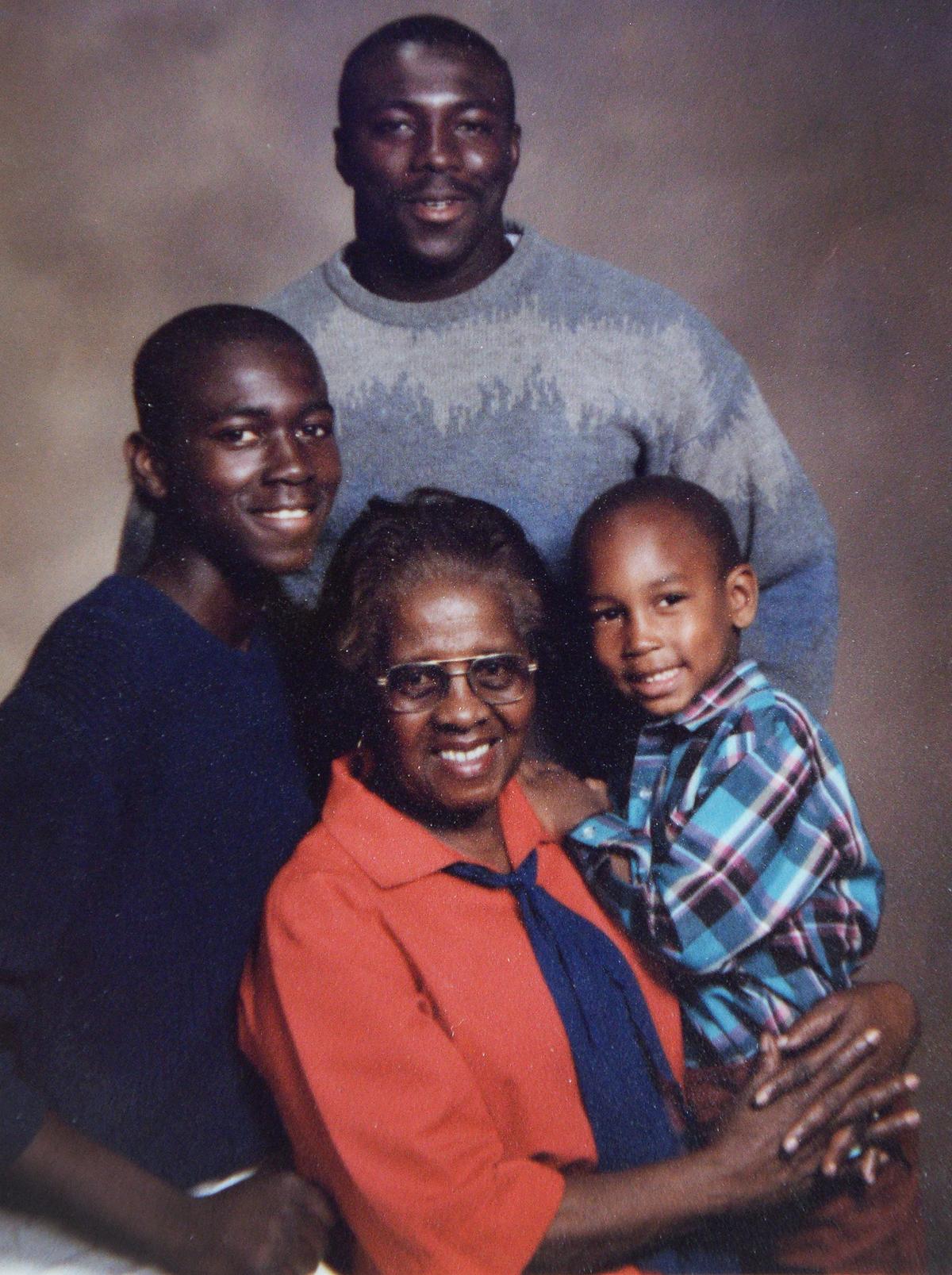 Corine Burton Reed pictured with family members in this handout photo.