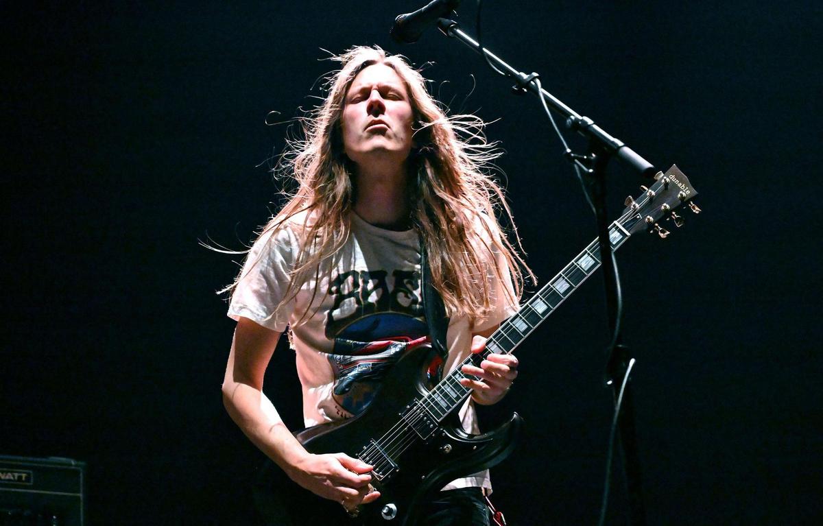 Elder guitarist Nick DiSalvo performs at the Save Mart Center Monday, Feb 12, 2024 in Fresno. Elder was the opening act for Tool.