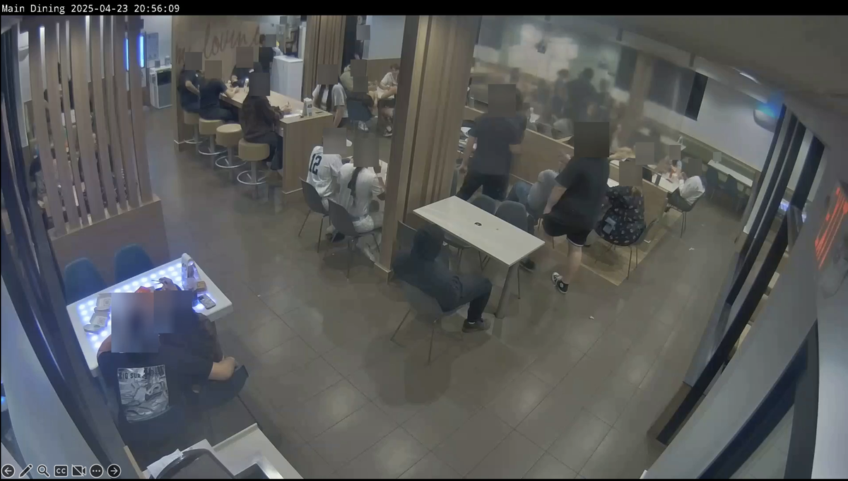 Clovis police released surveillance video of the alleged shooter watching Caleb Quick at the McDonald’s.